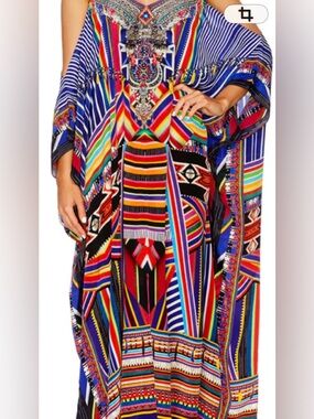 Camilla Tsachila Blessing Shoestring Strap Kaftan O/S NWOT